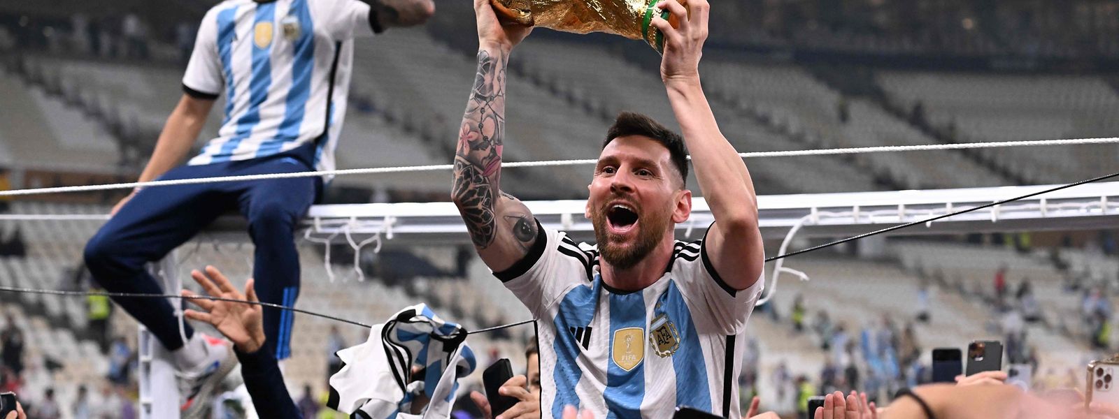 Lionel Messi genießt jeden Moment des Triumphs in vollen Zügen.