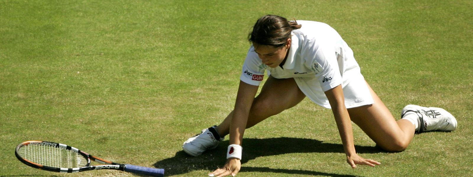 Claudine Schaul, hier bei ihrem Erstrundenauftritt 2004 in Wimbledon, hatte in London immer Anpassungsprobleme an den Belag.