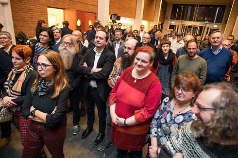 Déi Lénk hatten zum Neujahrsempfang ins Bonneweger Kulturzentrum eingeladen.