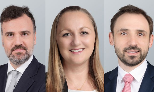From left; Sylvain Cailleau, Catherine Di Lorenzo and Thomas Berger, who have all been appointed as new partners at Allen & Overy Luxembourg