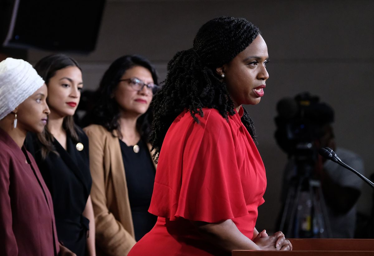 Ilhan Omar, Alexandria Ocasio-Cortez, Rashida Tlaib e Ayanna Pressley. 