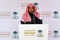 Shalan al-Shaalan, Sprecher der Staatsanwaltschaft von Saudi-Arabien, spricht auf einer Pressekonferenz. Ein Gericht in Saudi-Arabien hat fünf Menschen wegen des Mordes an dem regierungskritischen Journalisten Khashoggi zum Tode verurteilt.