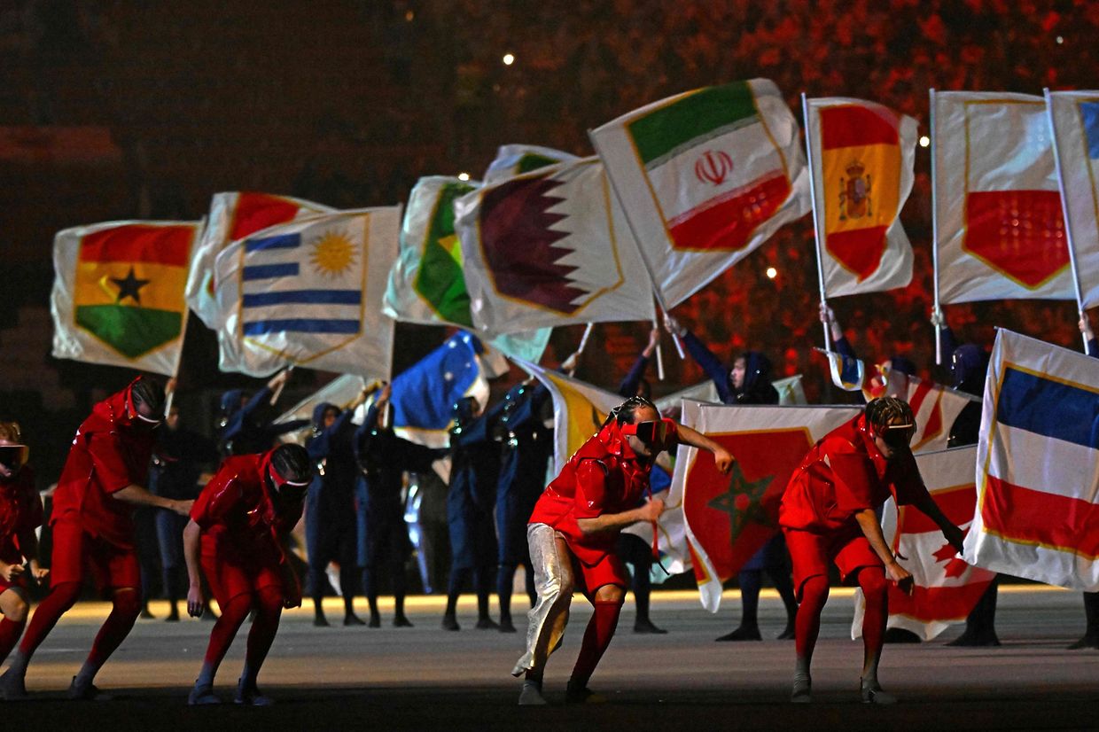 Images de la cérémonie d'ouverture de la Coupe du monde2022 au Qatar.