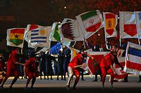Imagens da cerimónia de abertura do Mundial2022 no Qatar.