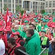 4.6.2016 Luxembourg, ville LCGB et OGBL  grande manif du personnel du secteur de la santé des soins et du secteur socio-éducatif , Rousegärtchen  photo Anouk Antony