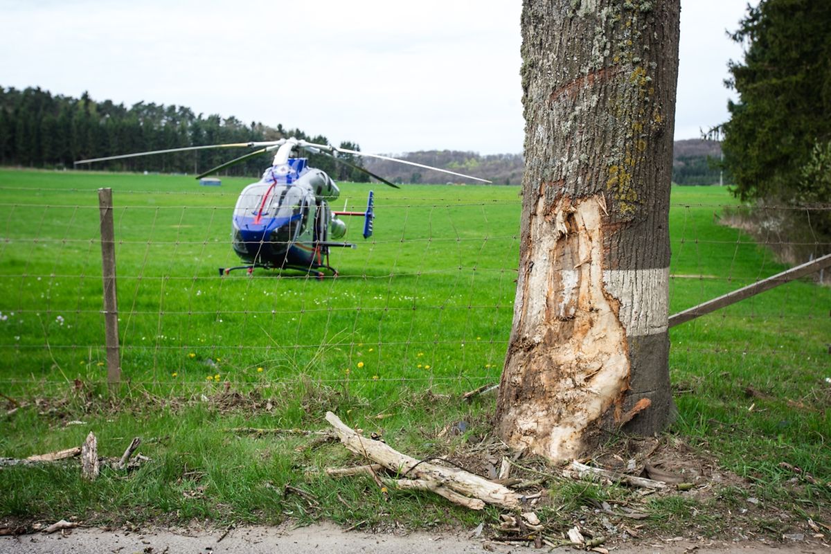 Auch der Rettungshelikopter war vor Ort. 