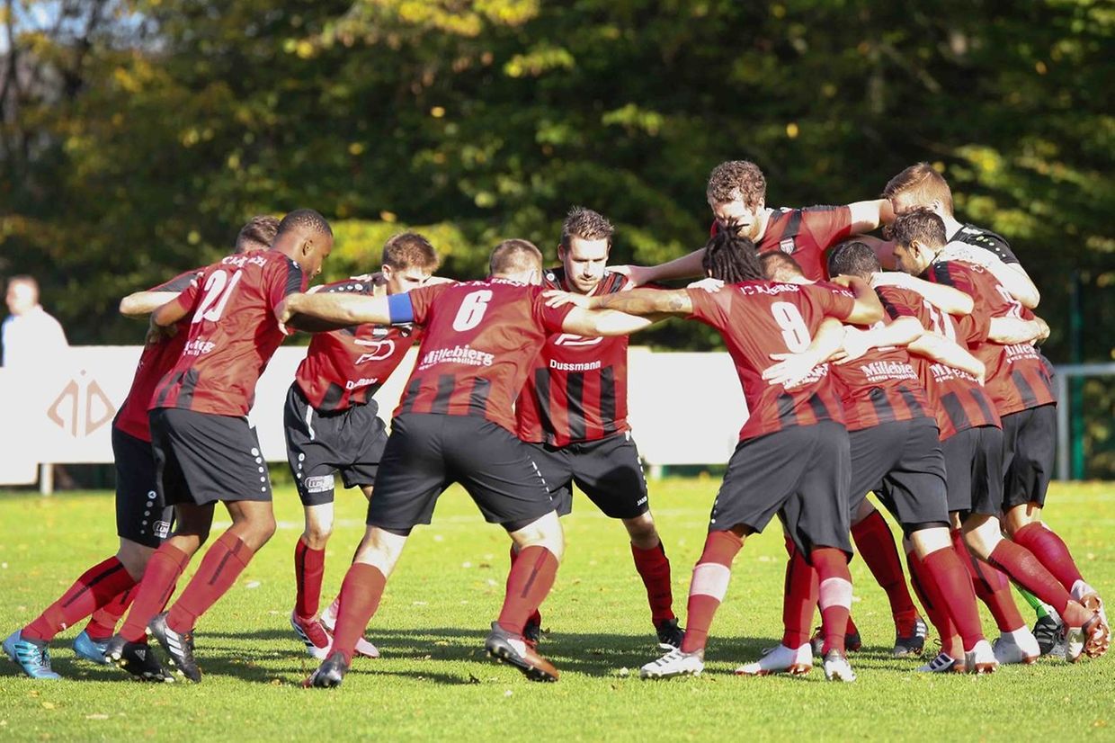 Ultimes moments de concentration pour les joueurs du FC Koerich.