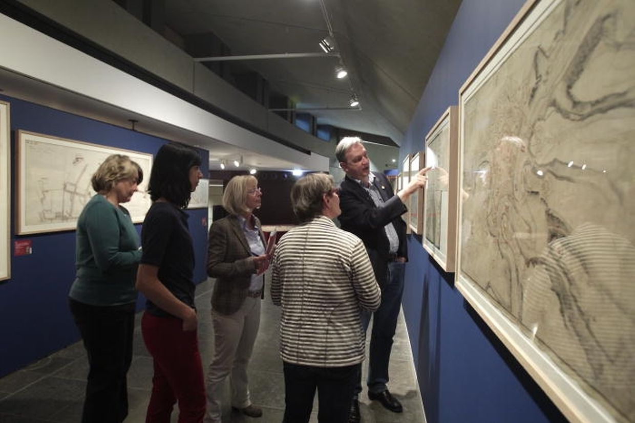 Die ausgestellten Pläne stammen alle aus den Beständen der Staatsbibliothek zu Berlin.
