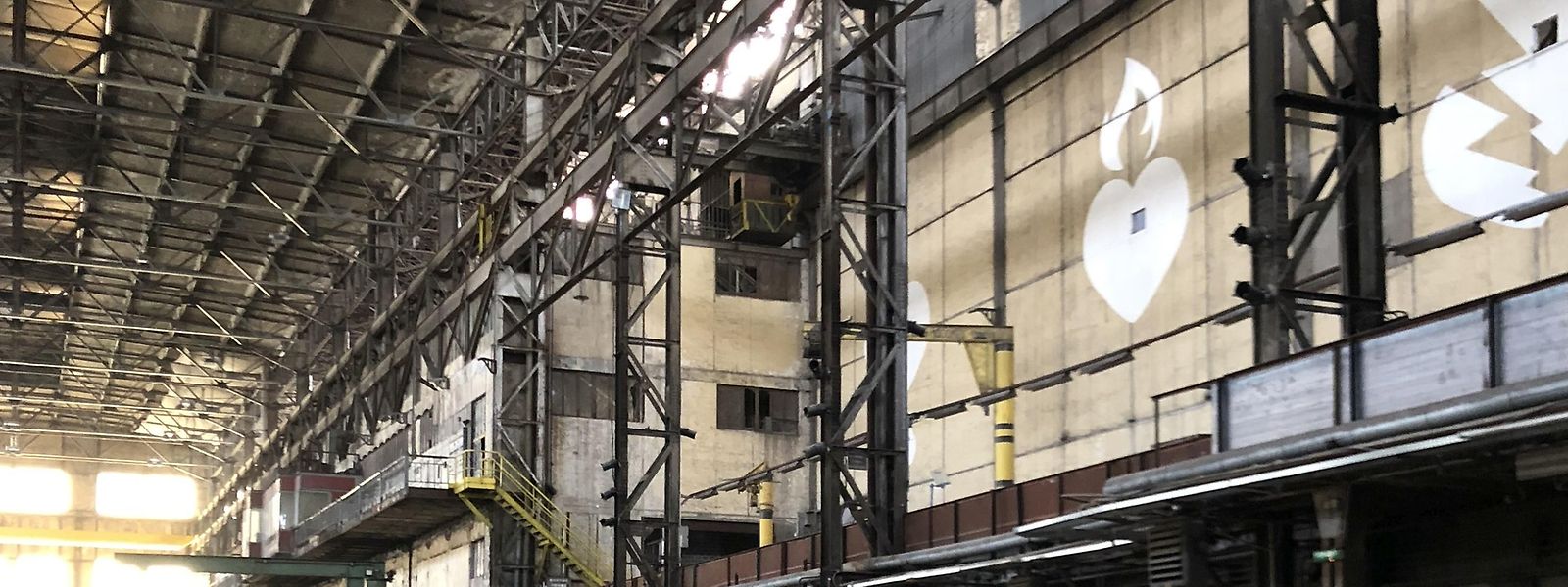 Die Gebläsehalle wird durch ihre Fachwerkstruktur geprägt. 