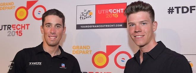 Pressekonferenz Trek Factory Racing mit Bob Jungels und Laurent Didier.