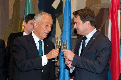 O primeiro-ministro Xavier Bettel ofereceu um almoço a Marcelo Rebelo de Sousa
