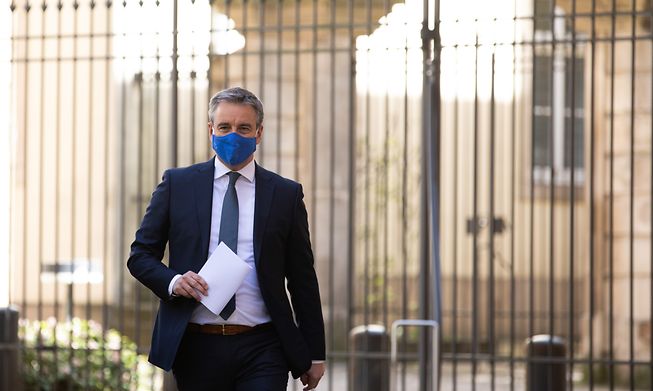 Education Minister Claude Meisch at an earlier press conference in May this year