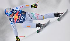 Italy�s Dominik Paris competes in the men's downhill event of the FIS Alpine Ski World Cup in Kitzbuehel, Austria, on January 25, 2019. (Photo by JOE KLAMAR / AFP)