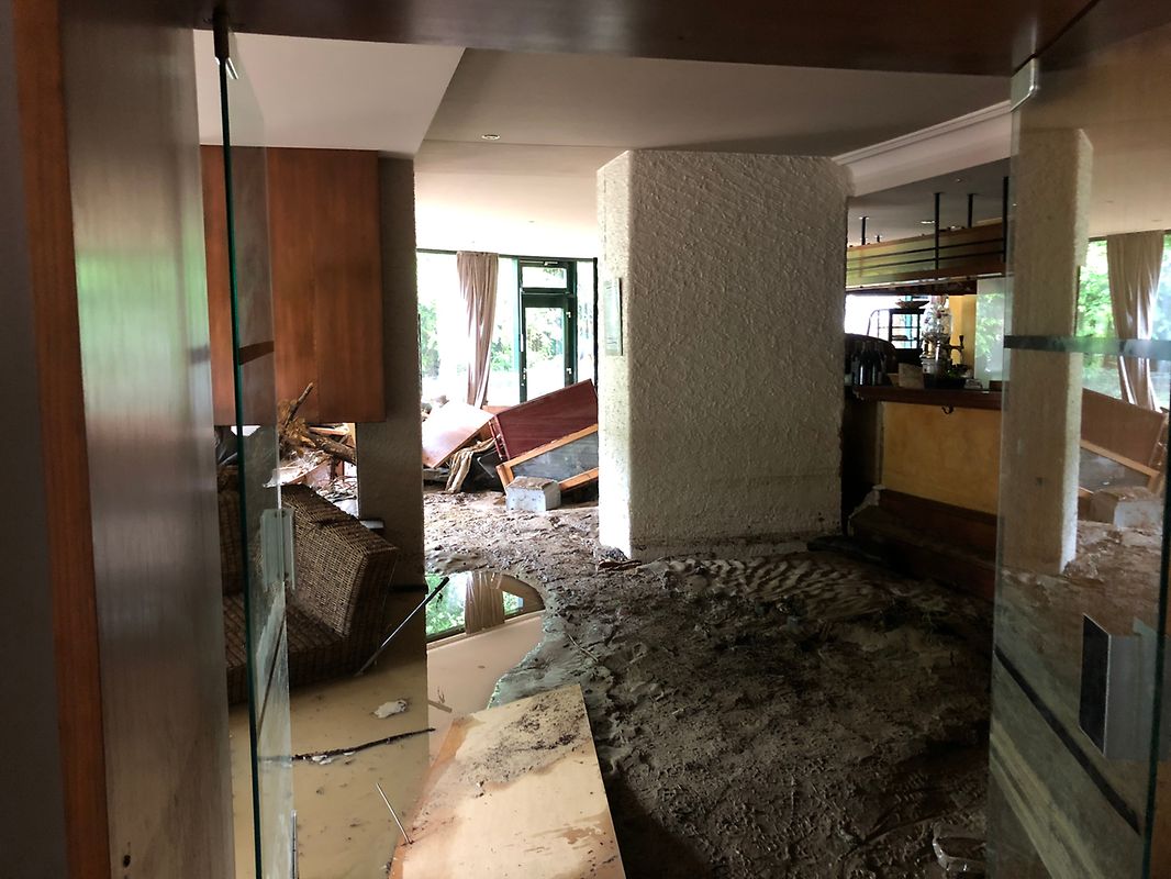 Das Hotel Le Cigalon in Müllerthal wurde schwer beschädigt.