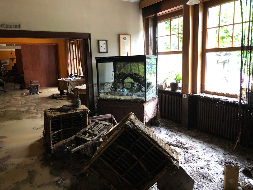 Das Hotel Le Cigalon in Müllerthal wurde schwer beschädigt.