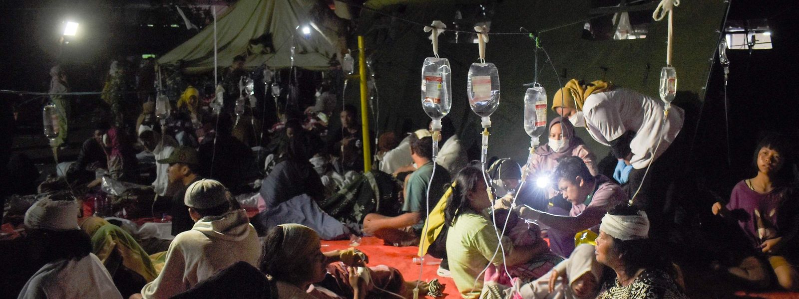 L'hôpital Sayang de Cianjur a été privé d'électricité plusieurs heures après le séisme.