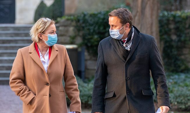 Luxembourg Health Minister Paulette Lenert (left) and Prime Minister Xavier Bettel (right) shown earlier this year.