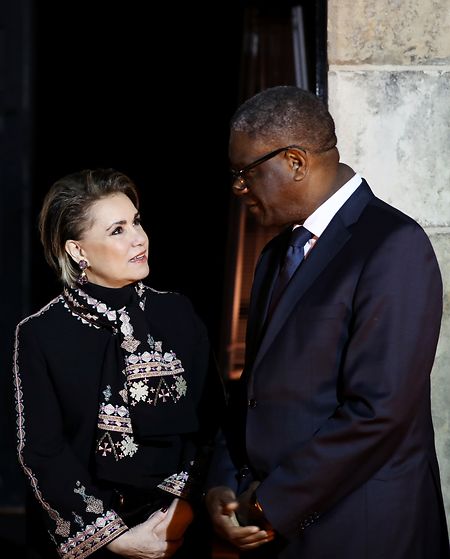 La Grande-Duchesse avec le prix Nobel de la Paix Denis Mukwege.