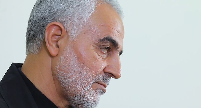 (FILES) A file image grab taken from a broadcast by Islamic Republic of Iran Broadcasting (IRIB) on October 1, 2019, shows Qasem Soleimani, Iranian Revolutionary Guards Corps (IRGC) Major General and commander of the Quds Force, speaking during an interview with members of the Iranian Supreme Leader's bureau in Tehran. - A US strike killed top Iranian commander Qasem Soleimani and the deputy head of Iraq's Hashed al-Shaabi military force at Baghdad's airport early on January 3, 2020, the Hashed announced. (Photo by - / IRIB TV / AFP) / RESTRICTED TO EDITORIAL USE - MANDATORY CREDIT "AFP PHOTO / HO / IRIB" - NO MARKETING NO ADVERTISING CAMPAIGNS - DISTRIBUTED AS A SERVICE TO CLIENTS  /NO RESALE/ NO ACCESS ISRAEL MEDIA/PERSIAN LANGUAGE TV STATIONS/ OUTSIDE IRAN/ STRICTLY NI ACCESS BBC PERSIAN/ VOA PERSIAN/ MANOTO-1 TV/ IRAN INTERNATIONAL" / 