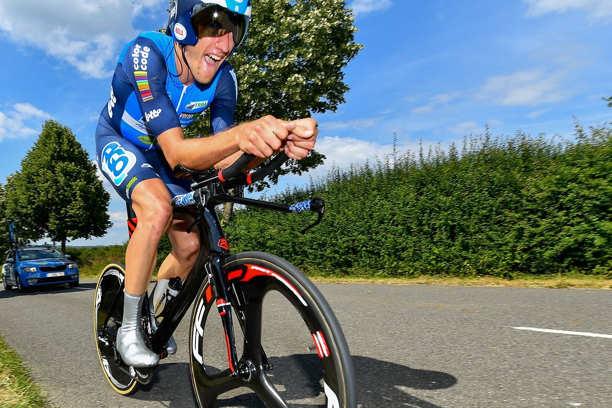 Espoir Tom Wirtgen (Ago Aqua Service) konnte seinen Titel im Zeitfahren verteidigen.