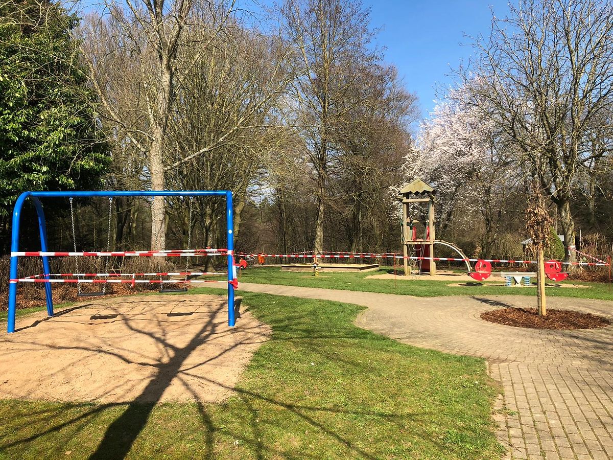 Cordoned-off playground in Hesperange, near the capital Photo: LT staff