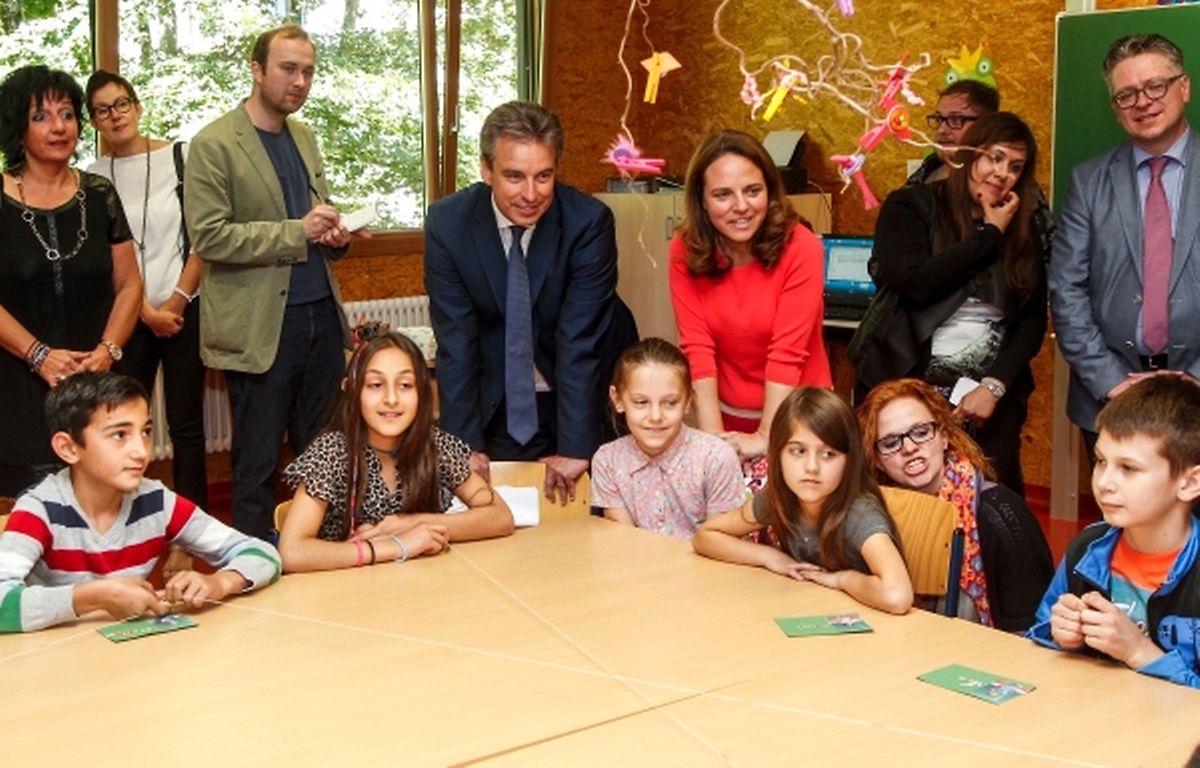 Die Kinder werden im Centre Héliar unterrichtet. Am Mittwoch präsentierten sie den Ministern stolz ihre Sprachkenntnisse.
