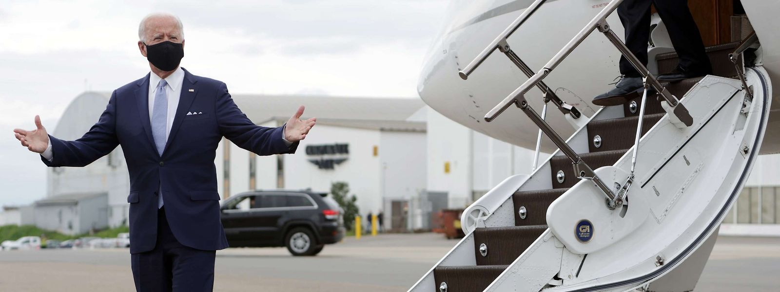 Joe Biden bei der Ankunft in Pennsylvania. 