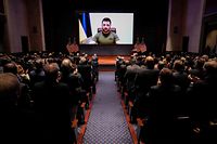 O presidente ucraniano discursou esta quarta-feira perante o Congresso dos EUA
