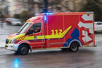 Ambulanz , Rettungswagen , CGDIS , Blaulicht , 112 , Unfall Foto:Guy Jallay/Luxemburger Wort