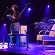 A poetisa portuguesa Margarida Vale de Gato durante a 9ª edição da Primavera dos Poetas, na KulturFabrik, em Esch.