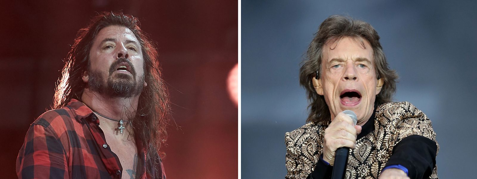 "Just for Fun" sollte es sein: Dave Grohl (l.) udn Mick Jagger haben sich für eine Kooperation zusamengefunden. 