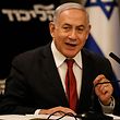 Israeli Prime Minister Benjamin Netanyahu speaks during his Likud party meeting in Jerusalem on September 18, 2019. - Netanyahu has cancelled his planned visit to the United Nations General Assembly due to the "political context" in Israel, sources in his office told AFP. (Photo by MENAHEM KAHANA / AFP)