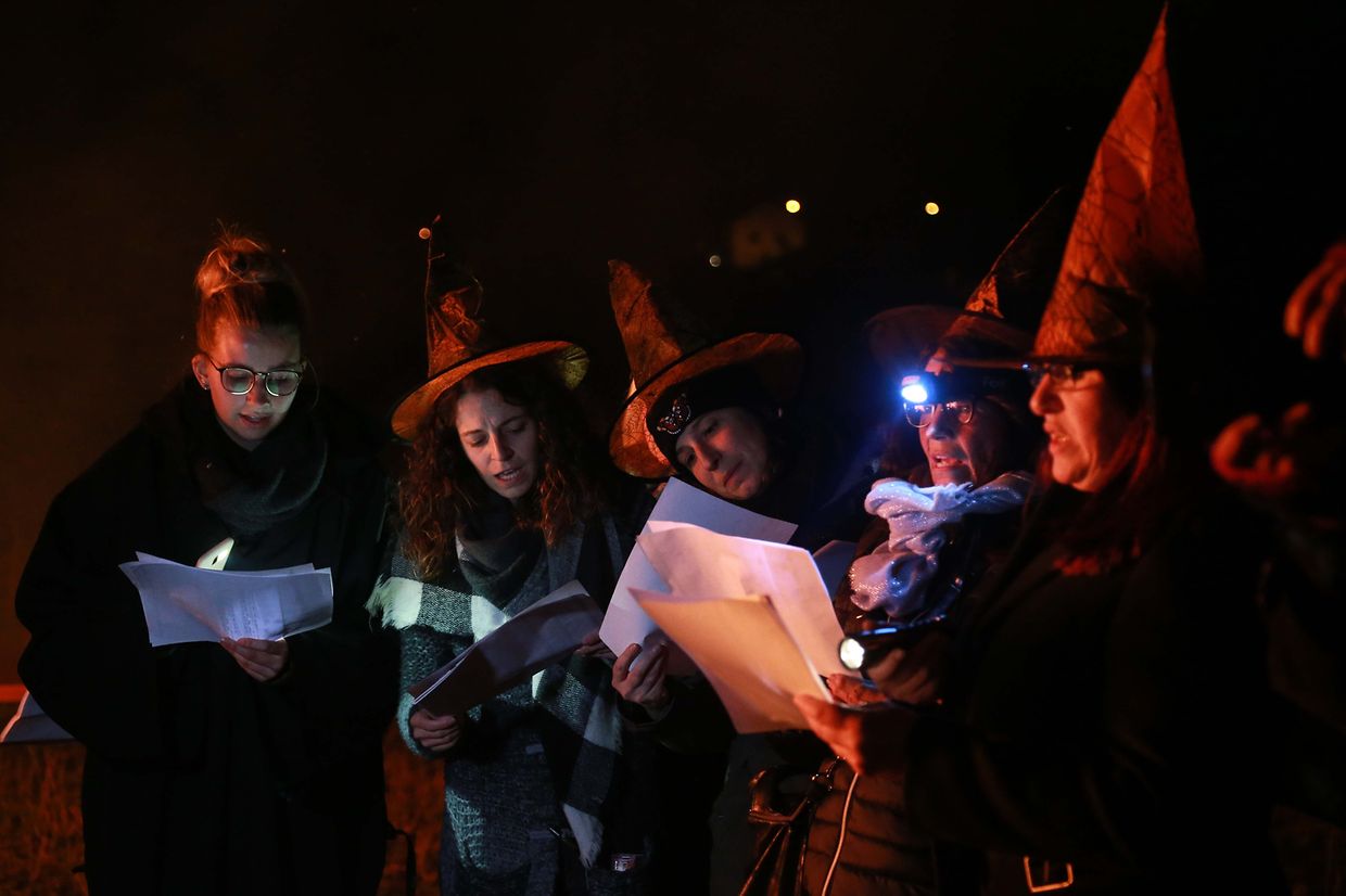 27.10.2018 Luxembourg,  Munshausen, bei der Robbesscheier, Trauliicht, Grusel, Geister Hintergrund der Geschichte, Geisterumzug,  photo Anouk Antony