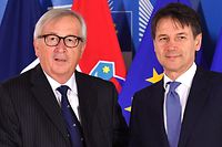 Jean-Claude Juncker (L) und Giuseppe Conte beim informellen EU-Gipfel im Juni.