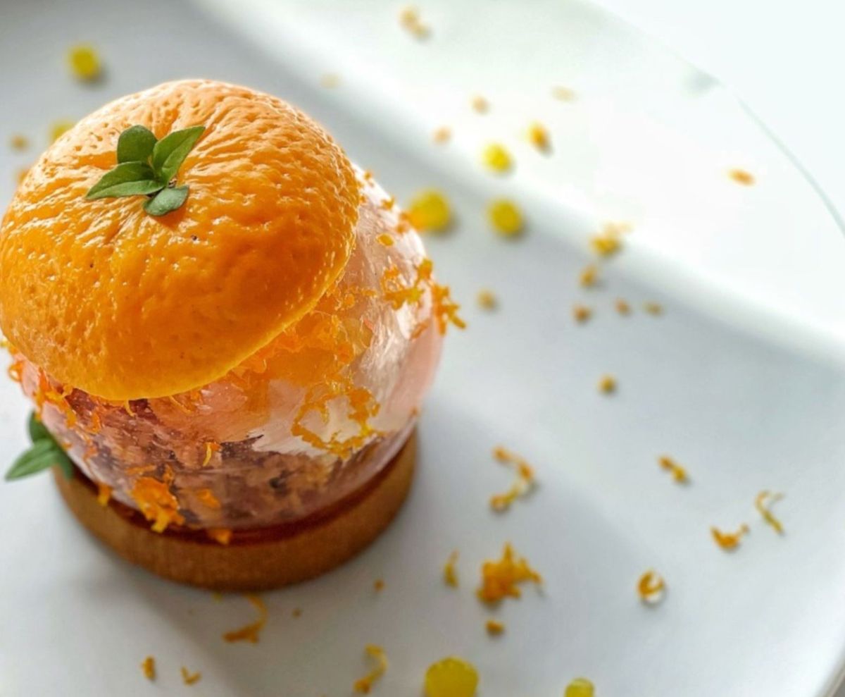 „Tartelette soufflée signature orange vanille“