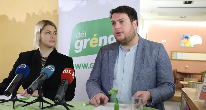 Politik , Partei déi Gréng , Djuna Bernard und Meris Sehovic , Foto: Anouk Antony/Luxemburger Wort