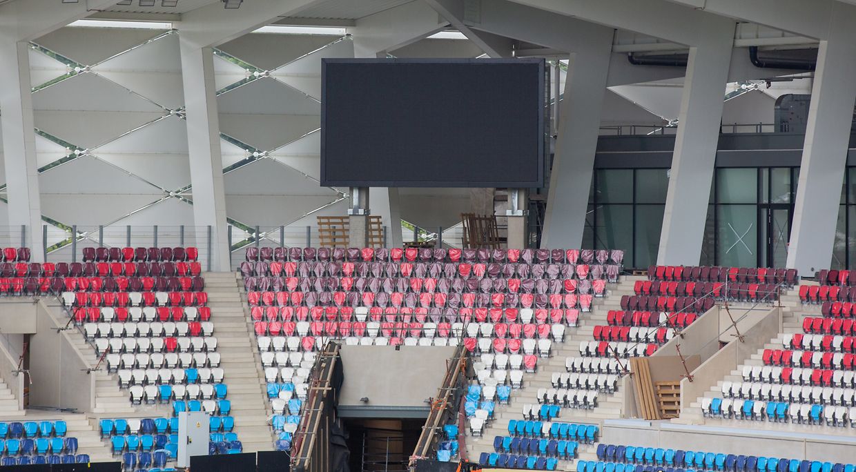 Visite de chantier du Stade de Luxembourg.