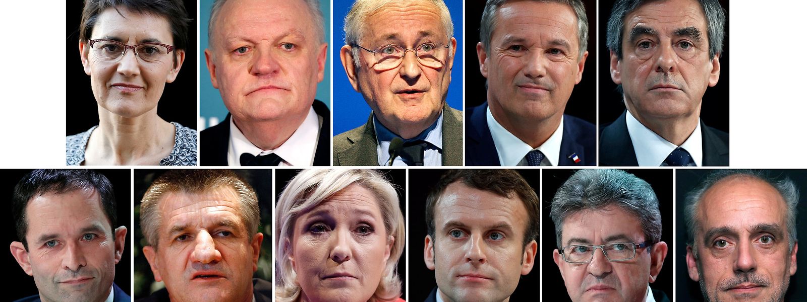 Elf Kandidaten gehen am 23. April bei den Präsidentschaftswahlen in Frankreich ins Rennen.