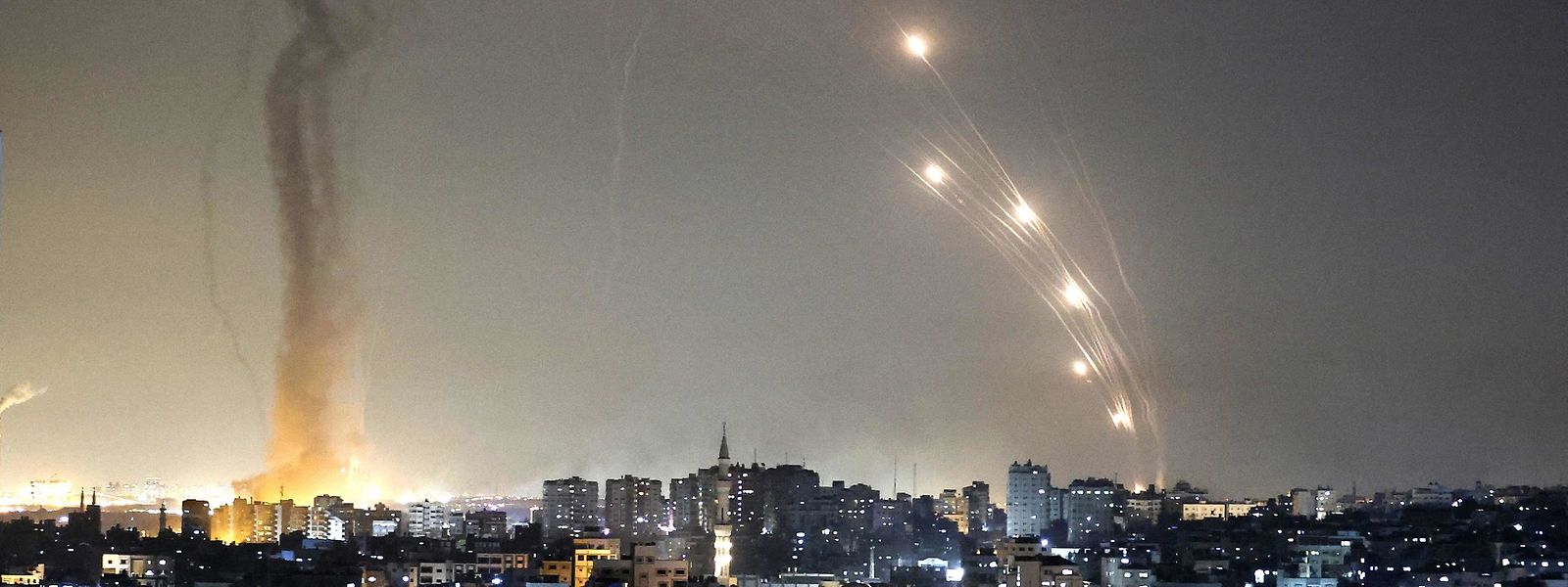 Raketen auf dem Weg vom Gazastreifen nach Israel.