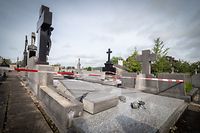 dégâts cimetière - tornade Pétange Rodange - cimetière  - Pétange - cimetière de Pétange - 16/08/2019 - photo: claude piscitelli