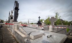 dégâts cimetière - tornade Pétange Rodange - cimetière  - Pétange - cimetière de Pétange - 16/08/2019 - photo: claude piscitelli