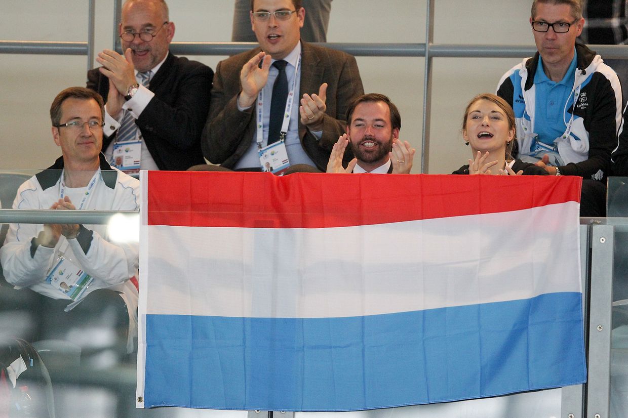 Junho de 2015: Guillaume e Stéphanie nos Jogos dos Pequenos Estados da Europa (JPEE), que se disputaram na Islândia