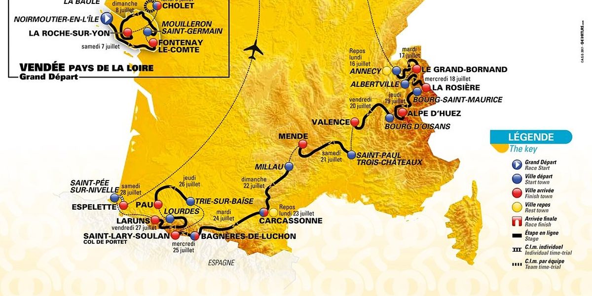 Combien De Kilometre Le Tour De France Présentation du Tour de France 2018: Les pavés, l'Alpe d'Huez et une