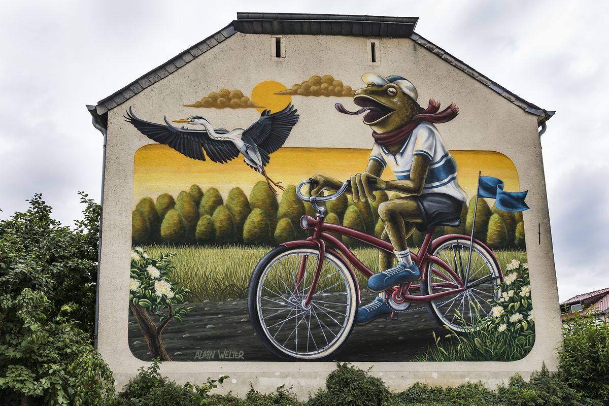 Probably the most iconic of the murals in Koler, Welter now runs workshops with businesses so staff can produce murals