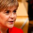 A handout photo made available from the Scottish Parliament on March 21, 2017, shows Scotland's First Minister Nicola Sturgeon speaking in the chamber on the first day of the 'Scotland's Choice' debate on a motion to seek the authority to hold an indpendence referendum at the Scottish Parliament in Edinburgh.
Scottish lawmakers on March 21 began a two-day debate on First Minister Nicola Sturgeon's call for an independence referendum -- a major headache for Prime Minister Theresa May as she prepares to launch Brexit. / AFP PHOTO / Scottish Parliament / Andrew Cowan