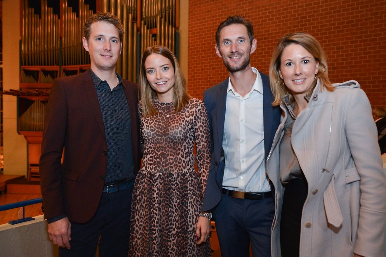 Andy Schleck, Jil Delvaux, Fränk Schleck und Martine Schleck
