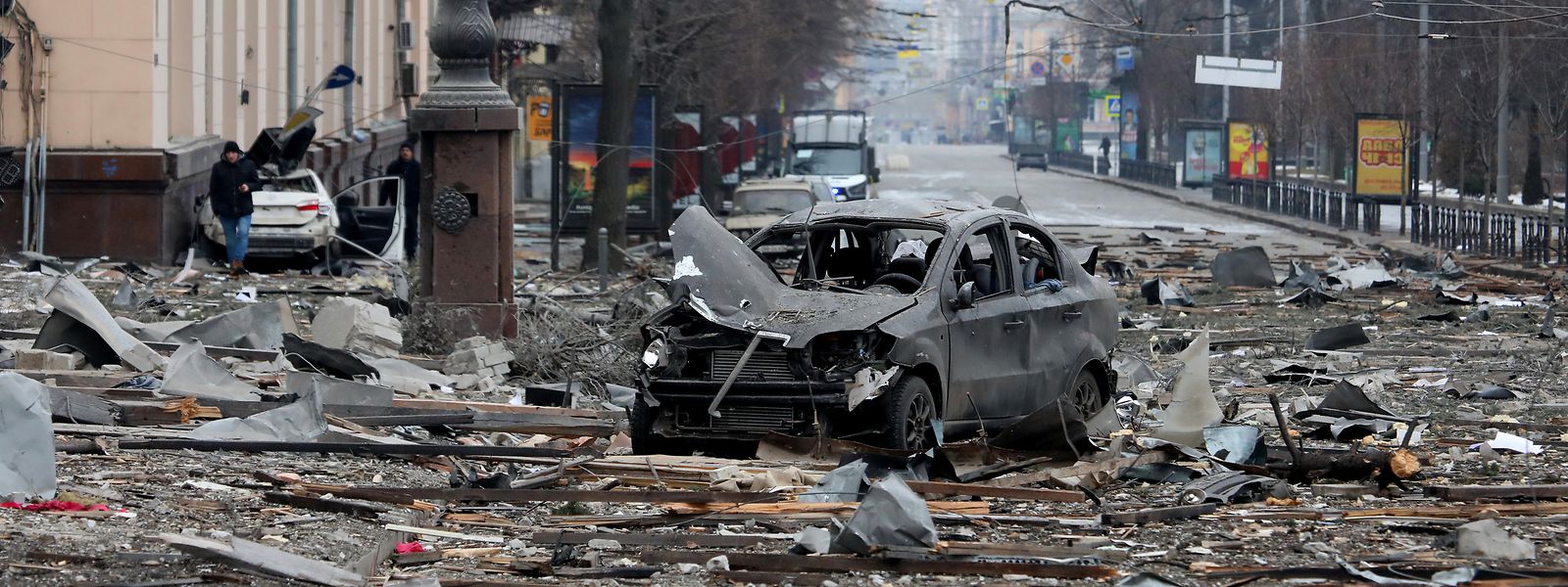 La ville de Kharkiv a été la cible de bombardements ce mercredi.
