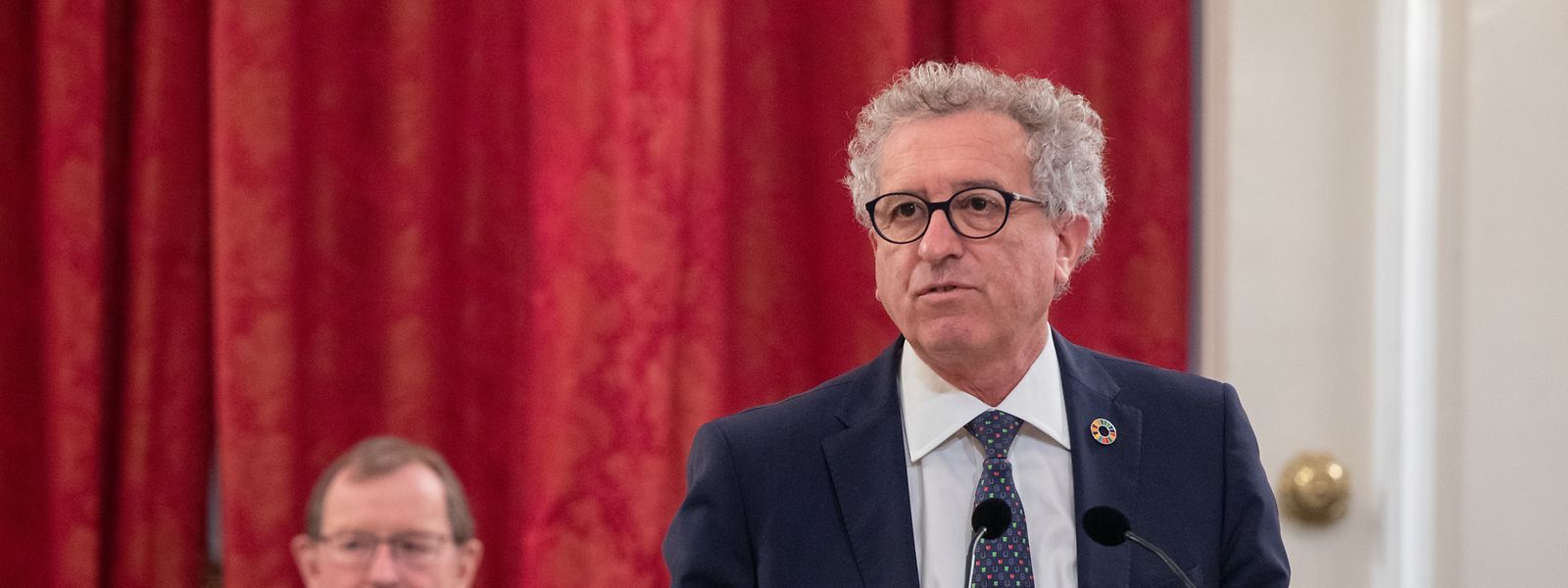 Minister Pierre Gramegna  stellt das Budget für 2021 vor.
