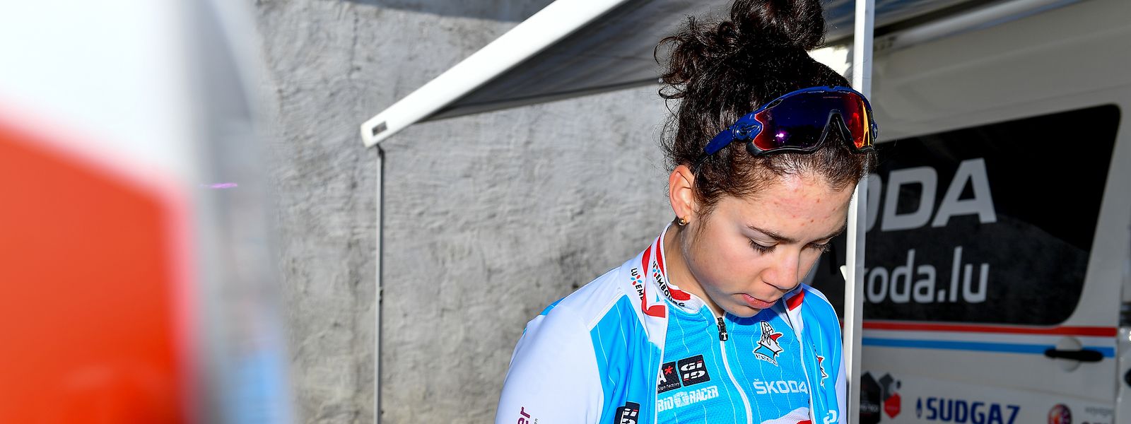 Claire Faber a chuté lors de la course Espoirs avec à la clé, une fracture du poignet.