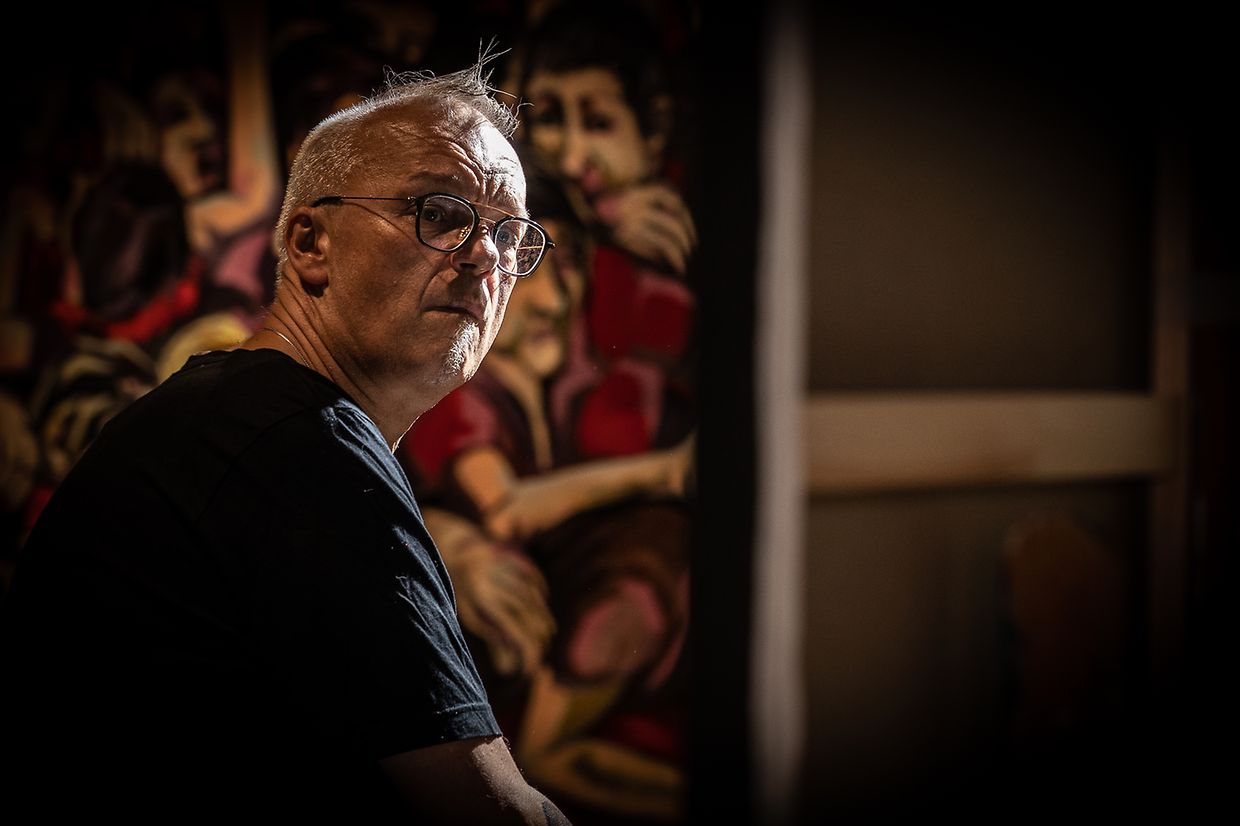 Action Painting Marco Weiten - espace H2O - Differdange -  - 24/09/2020 - photo: claude piscitelli